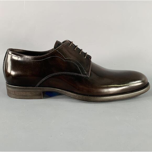ARMANI COLLEZIONI Size 8 Brown Leather Derby Lace-Up Shoes main image 8